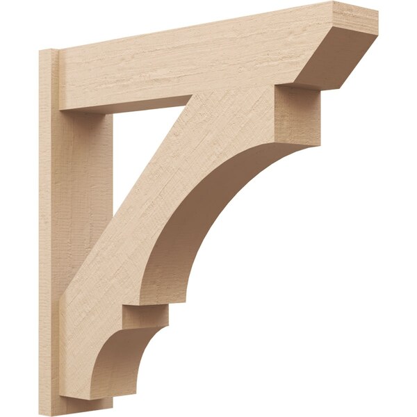 Ekena Millwork 8-in W x 36-in D x 36-in H Balboa Slat Rough Cedar Woodgrain TimberThane Outlooker, Primed Tan OUTUR080X36X36BOA24RCPR - main
